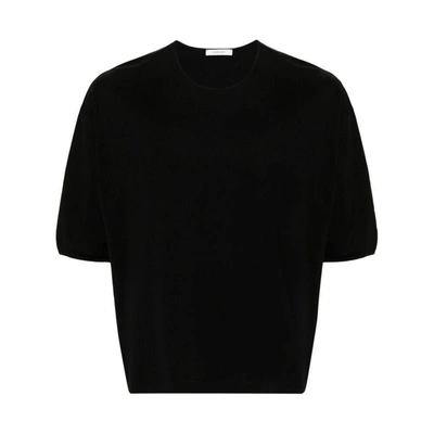 Lemaire Mercerized Cotton T-shirt In Black