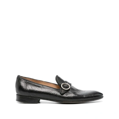 Lidfort Buckled Leather Loafers In Blue