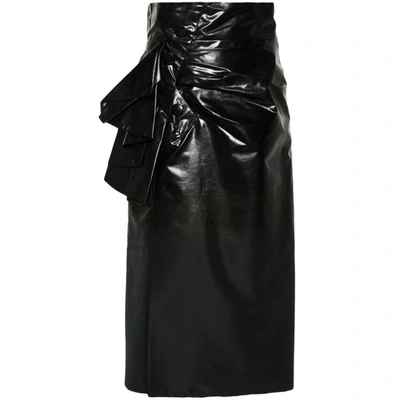 Maison Margiela Midi Skirt In Black