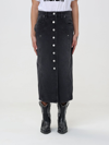 Isabel Marant Étoile Marant Etoile Vandy Denim Cotton Skirt In Black
