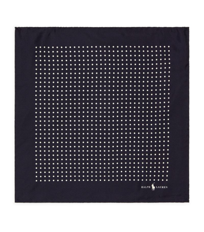 Polo Ralph Lauren St James Spot-print Pocket Square In Blue