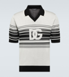 Dolce & Gabbana Stripe-print Silk Polo Shirt In Multicoloured