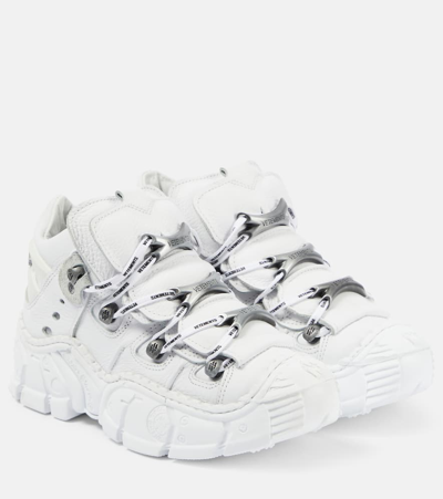 Vetements X New Rock Platform Sneakers In White