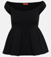 Altuzarra Simone Off-shoulder Peplum Top In Black