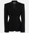 Mugler Single-breasted One Button Jacket In Black