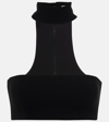 Monot Mônot Crêpe Bandeau Top In Black