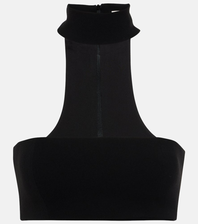 Monot Mônot Crêpe Bandeau Top In Black
