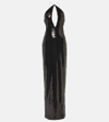 Monot Elsa Cutout Sequined Gown In Black
