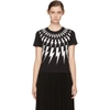 Neil Barrett Black Fairisle Thunderbolt T-shirt