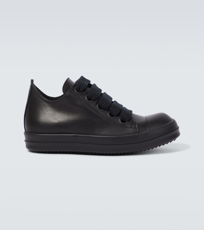 Rick Owens Low Sneaks Sneakers In Black Leather