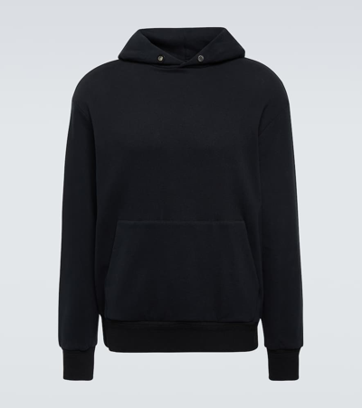 Zegna Cotton And Cashmere Hoodie In Black