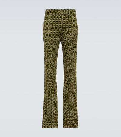 Wales Bonner Power Graphic-pattern Stretch-organic Cotton Trousers In Multicolor