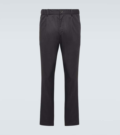 Herno Cotton-blend Straight Pants In Grey