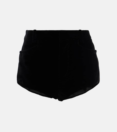 Tom Ford Cotton Velvet Shorts In Black