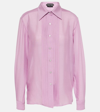 Tom Ford Fluid Semi-transparent Blouse In Pink