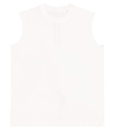 Rick Owens Kids' Tarp Cotton Jersey Tank Top In White