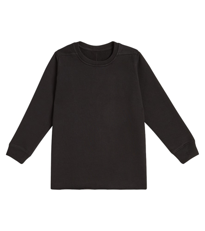 Rick Owens Kids' Babygeo Cotton Jersey Hoodie In Black