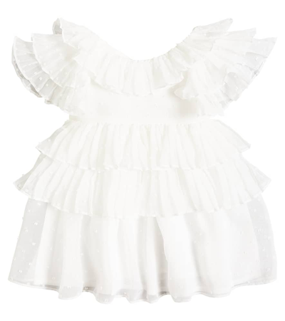 Patachou Baby Tiered Ruffled Tulle Dress In White