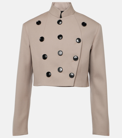 Alaïa Wool Jacket In Beige