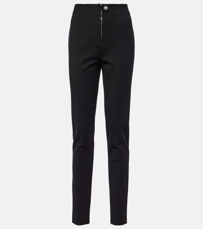 Alaïa High-rise Gabardine Leggings In Black