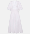 ALAÏA COTTON POPLIN MIDI DRESS