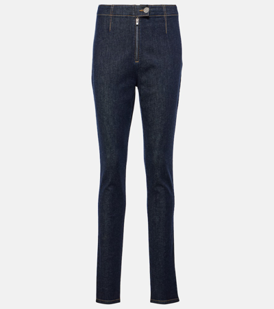 Alaïa High-rise Skinny Jeans In Blue