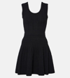 Alaïa Archetypes Pointelle-knit Mini Dress In Black