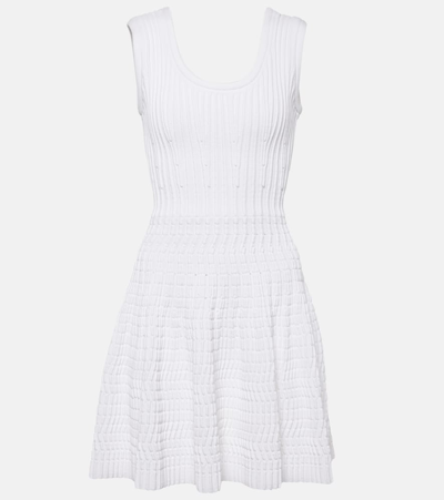 Alaïa Pointelle Minidress In White