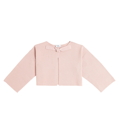 Il Gufo Kids' 棉质开衫 In Pink