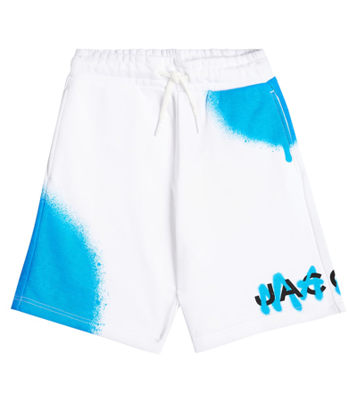 Marc Jacobs Kids' Printed Cotton-blend Jersey Shorts In White