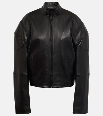 Acne Studios Leather Jacket In Black