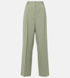 DRIES VAN NOTEN MID-RISE WOOL STRAIGHT trousers