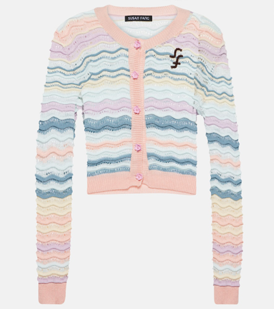 Susan Fang Striped Cardigan In Multicoloured