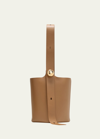 Loewe Anagram Pebble Leather Bucket Bag In Oak