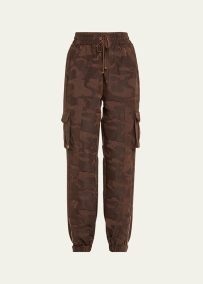 Blanc Noir Camo Cargo Pants In Dark Chocolate Ca