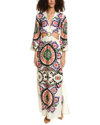 Ba&sh Cut-out Floral-print Long Dress In White