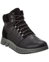 Sorel Mac Hill Lite Mid Waterproof Leather Boot In Black