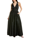 Sachin & Babi Kenzie Brooch-embellished Gown In Black
