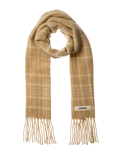 Jacquemus L'écharpe Carro Mohair & Wool-blend Scarf In Beige