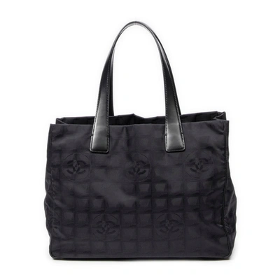 Pre-owned Chanel New Travel Line Tote In Black