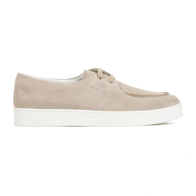 Church's Longsight Lace-up Suede Sneakers In Nude & Neutrals