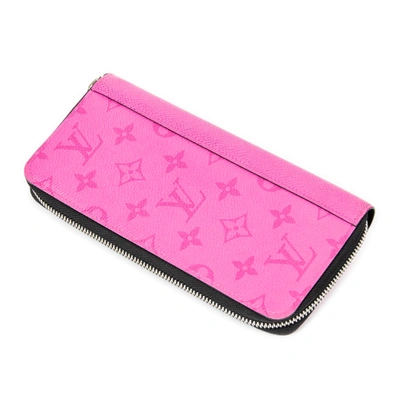 Pre-owned Louis Vuitton Zippy Vertical Wallet In Pink