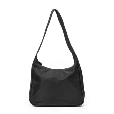 Prada Hobo Synthetic Shoulder Bag () In Black