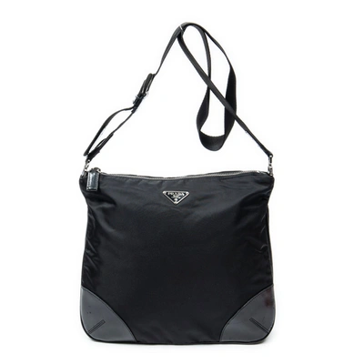 Prada Buckle Strap Crossbody In Black