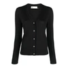 Tory Burch Black Wool-silk Blend Top In Black