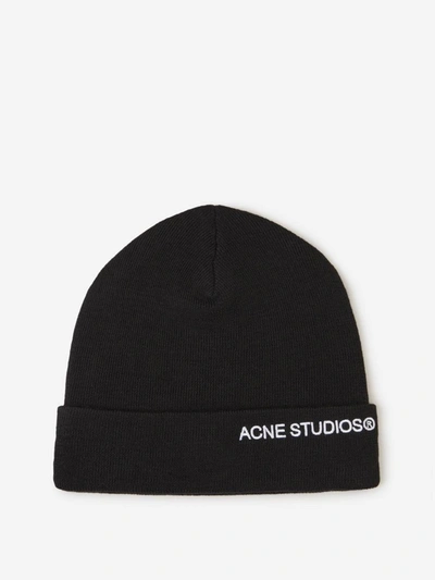 Acne Studios Kinau  Logo便帽 In Black