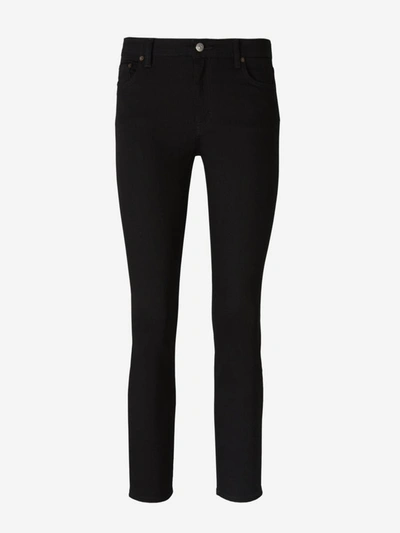 Acne Studios Fade Effect Mid-rise Skinny Jeans In Used Black