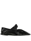 Hereu Prely Pointed Toe Flat In Black