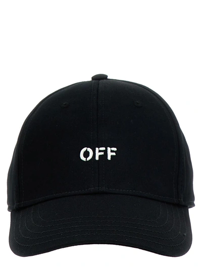Off-white Drill Off Stamp Baseball Cap In Black