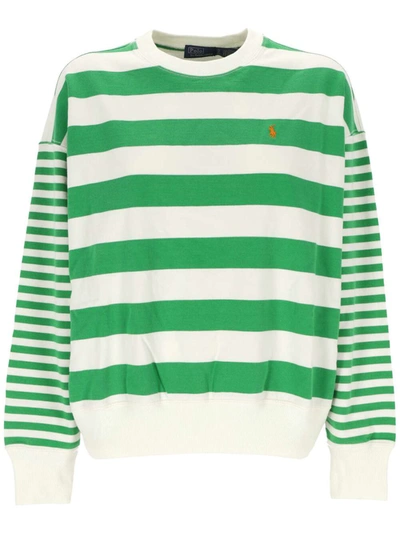 Polo Ralph Lauren Sweaters In Preppy Green/deckwash White